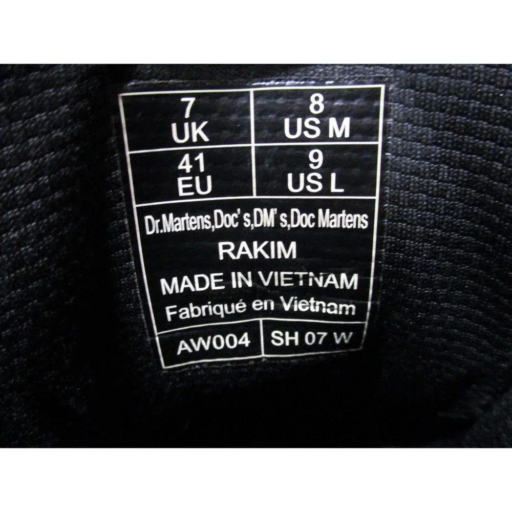 Dr. Martens Mens 8 Rakim Utility Chukka Boots Black AirWair Shoes Womens 9
